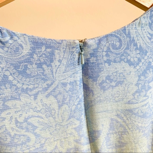 Jonathan Saunders Dress Yellow Blue Waisted Mid-line Length Pockets Size… - Picture 13 of 13